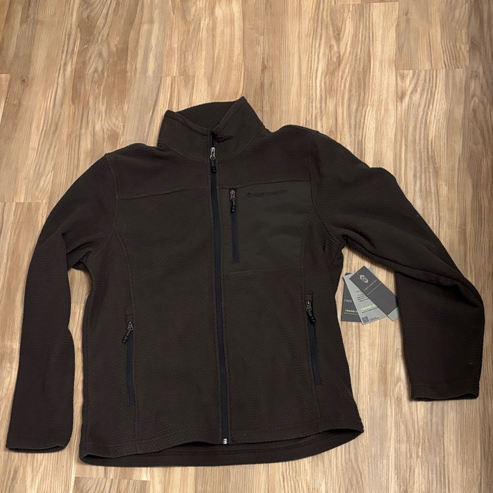 Free country men’s calabaza II Brick Fleece jacket —mushroom color